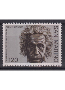 1979 San Marino centenario della Nascita di Einstein 1 valore nuovo Sassone 1016